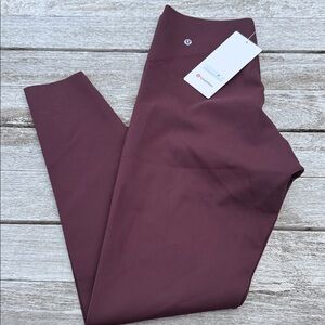 Lululemon Glow Up Super-High-Rise Tight 28” goodnight plumb size 12 NWT
